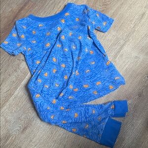 Wonder‎ nation | Blue and Orange Patterned Pajama Set | 100% Cotton